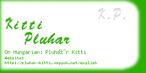 kitti pluhar business card